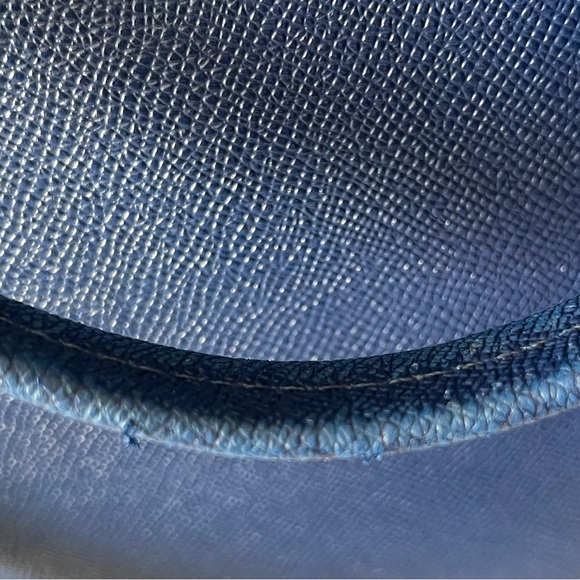 Cole Haan American Airlines Blue Leather Travel Bag - Picture 11 of 12